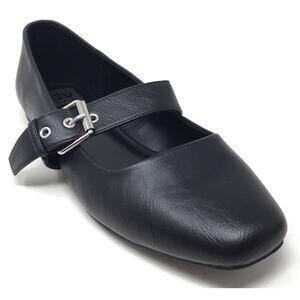 Dolce Vita Black Loafers with Metallic Buckle